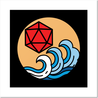 Japan Wave D20 Dice Posters and Art